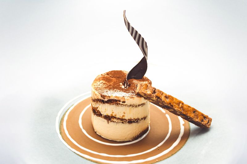 Tiramisu dessert with espresso and mascarpone
